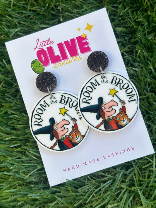 Room on the Broom Book Week Earrings