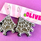 Double-Layered Spider Web Cobweb Dangle Earrings for Spooky Halloween Style