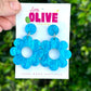 Retro Flower Power Dangle Earrings - Groovy '60s Style with Stainless Steel Posts"