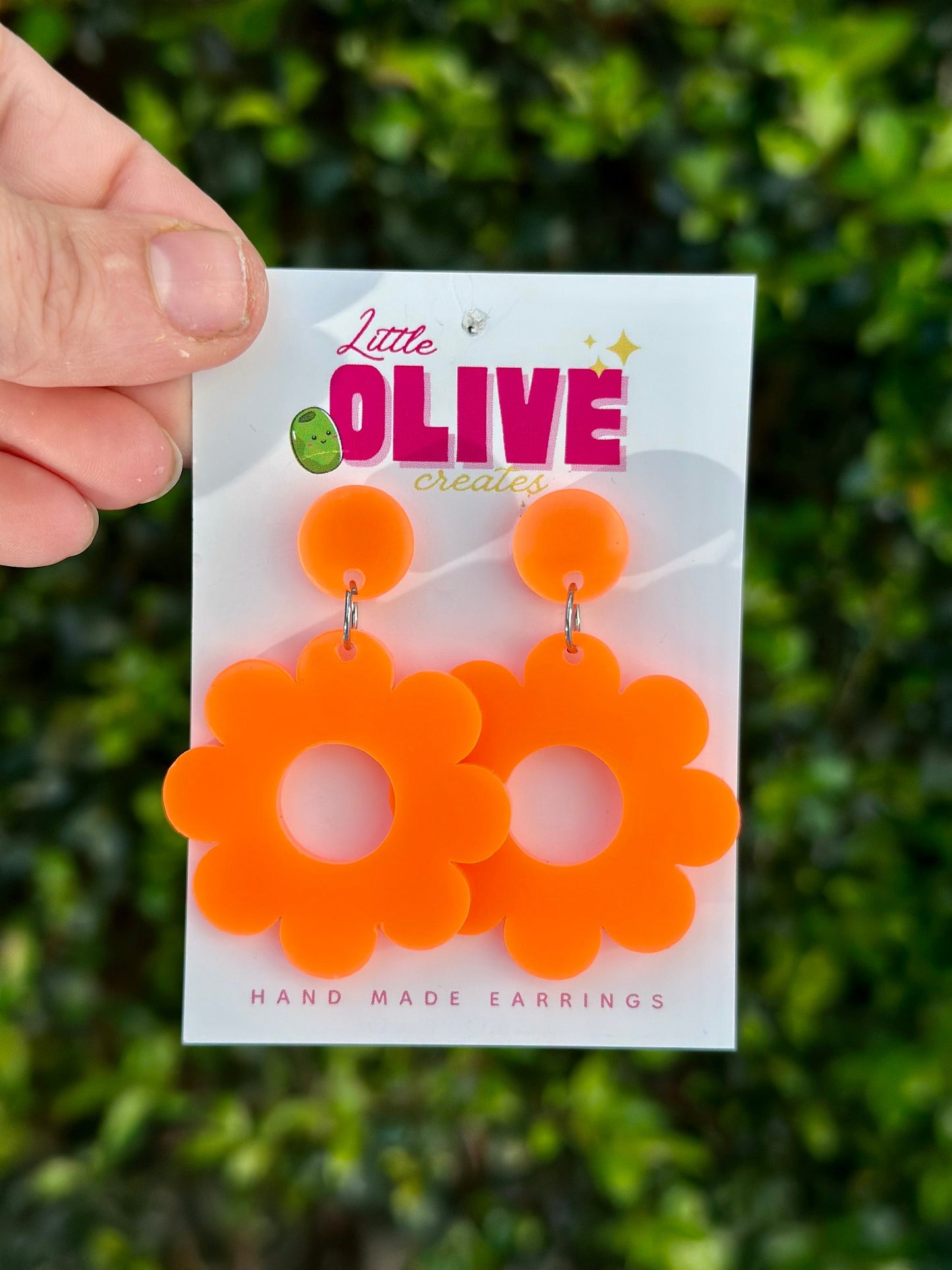 Retro Flower Power Dangle Earrings - Groovy '60s Style with Stainless Steel Posts"