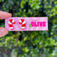 Adorable Hand Painted Candy Cane Stud Earrings - Festive Sweetness