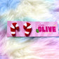 Adorable Hand Painted Candy Cane Stud Earrings - Festive Sweetness