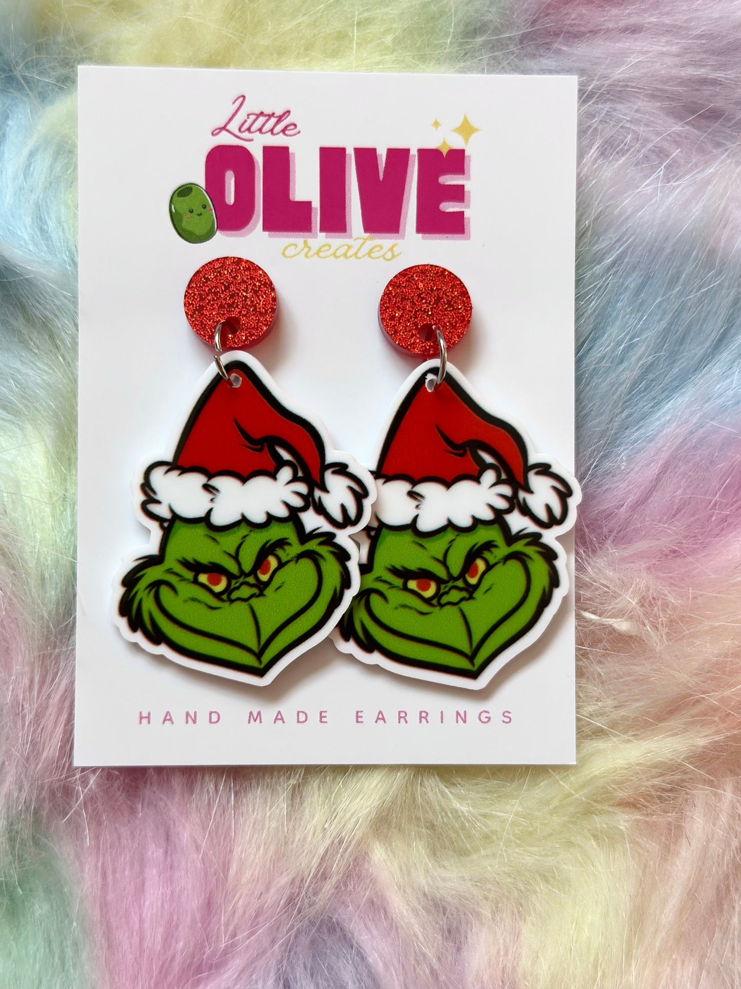 Christmas Grinch Earrings - Celebrate with Studs and Dangles