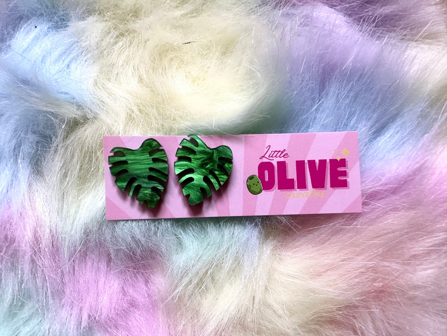 Stunning Monstera Leaf Stud Earrings - Botanical Beauty