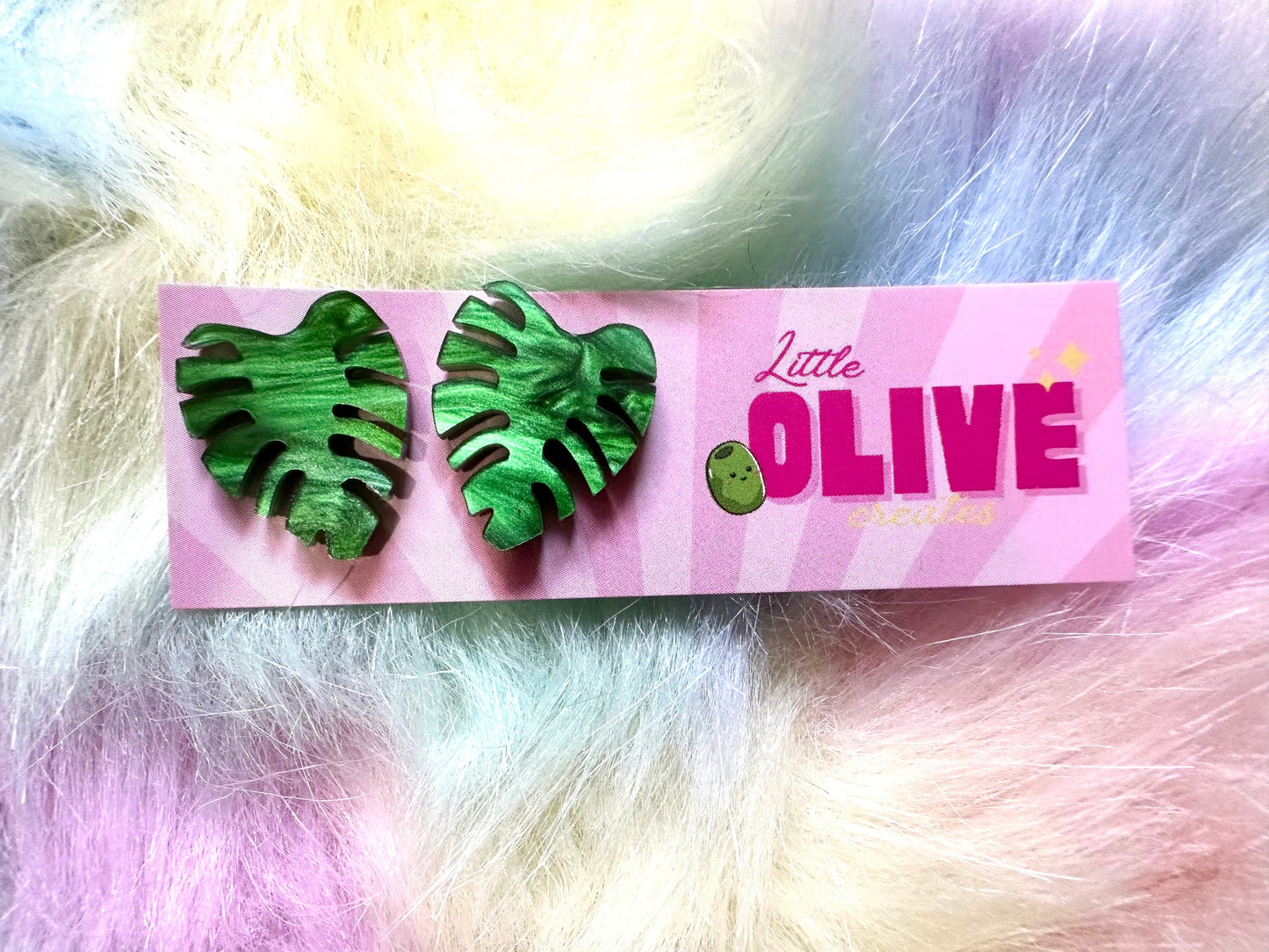 Stunning Monstera Leaf Stud Earrings - Botanical Beauty