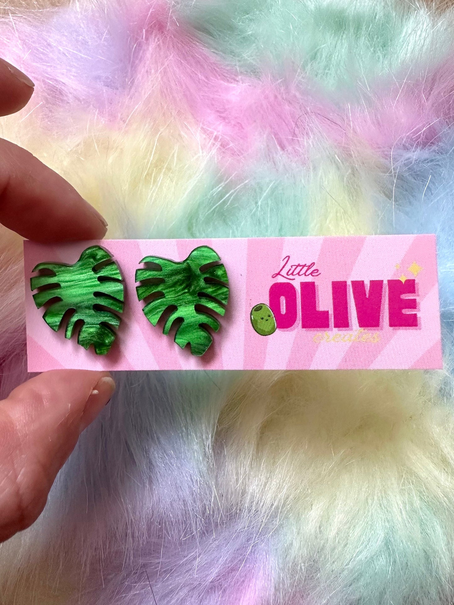 Stunning Monstera Leaf Stud Earrings - Botanical Beauty
