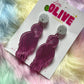 Pink Mirror Flamingo Dangle Earrings - Elegant Statement Jewellery