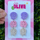 Artistic Trio of Melty Faces Dangle Drop Earrings - Unique Statement Jewellery