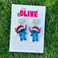 Santa Stitch Earrings - Choose Your Style: Studs or Dangles!