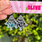 Double-Layered Spider Web Cobweb Dangle Earrings for Spooky Halloween Style