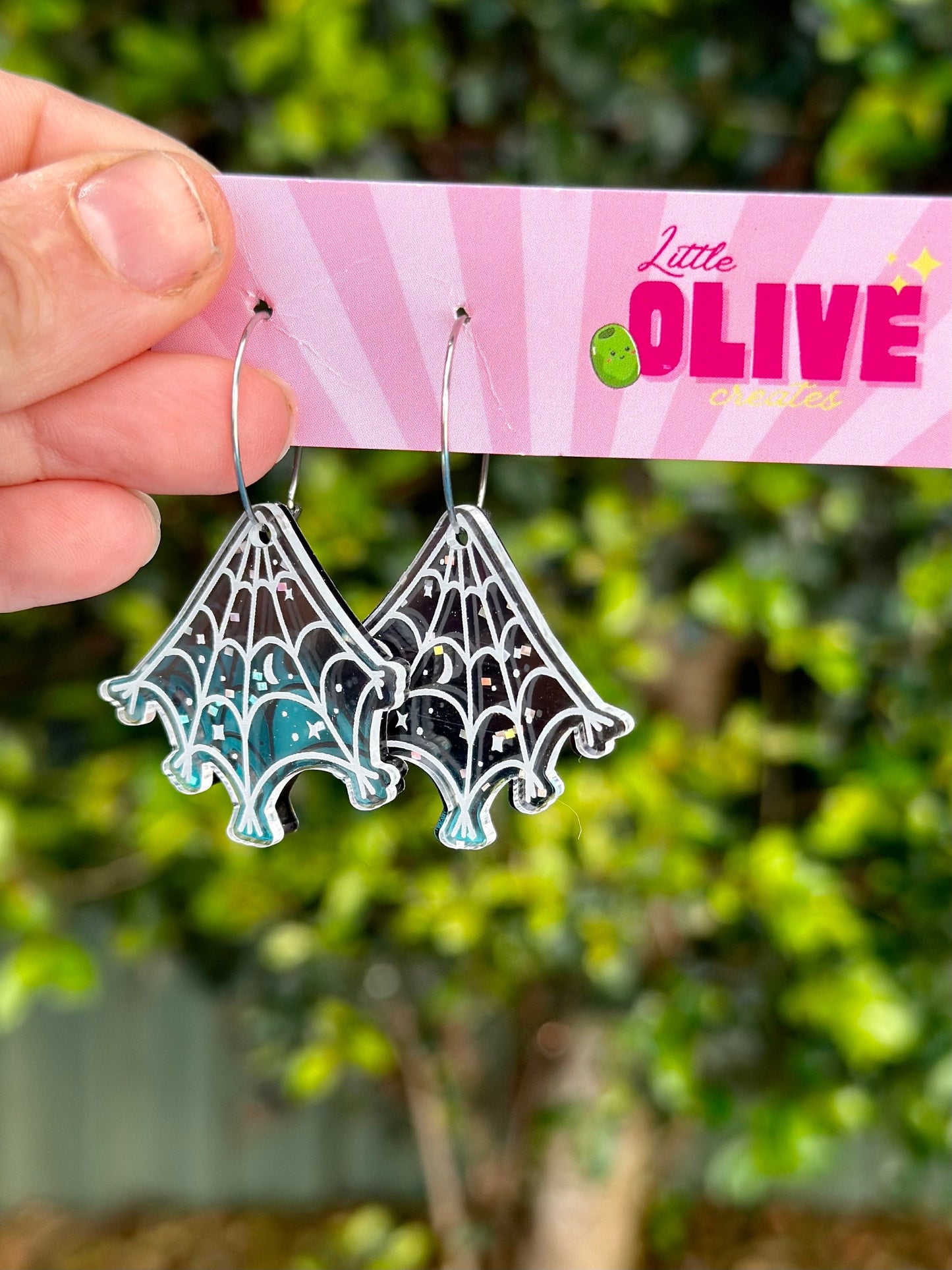 Double-Layered Spider Web Cobweb Dangle Earrings for Spooky Halloween Style