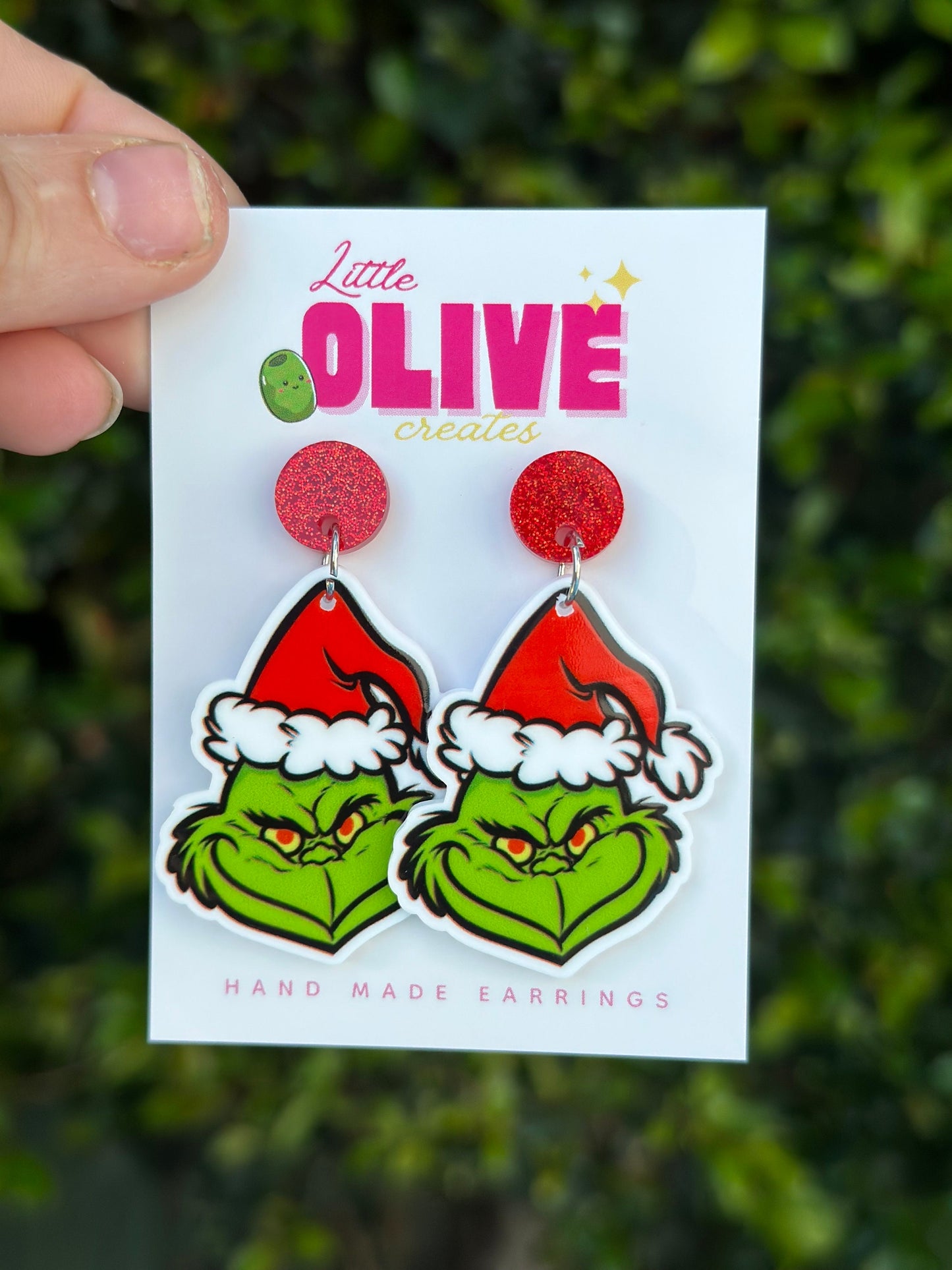 Christmas Grinch Earrings - Celebrate with Studs and Dangles