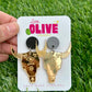 Gold Etched Mirror Bull Skull Dangle Earrings - Western Elegance for Your Ears