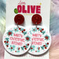 Novelty Christmas Earrings - 'Merry Christmas B****es' - Bold and Sassy Holiday Statement