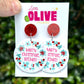 Novelty Christmas Earrings - 'Merry Christmas B****es' - Bold and Sassy Holiday Statement