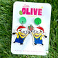 Minions Christmas Drop Dangle Earrings - Holiday Cheer