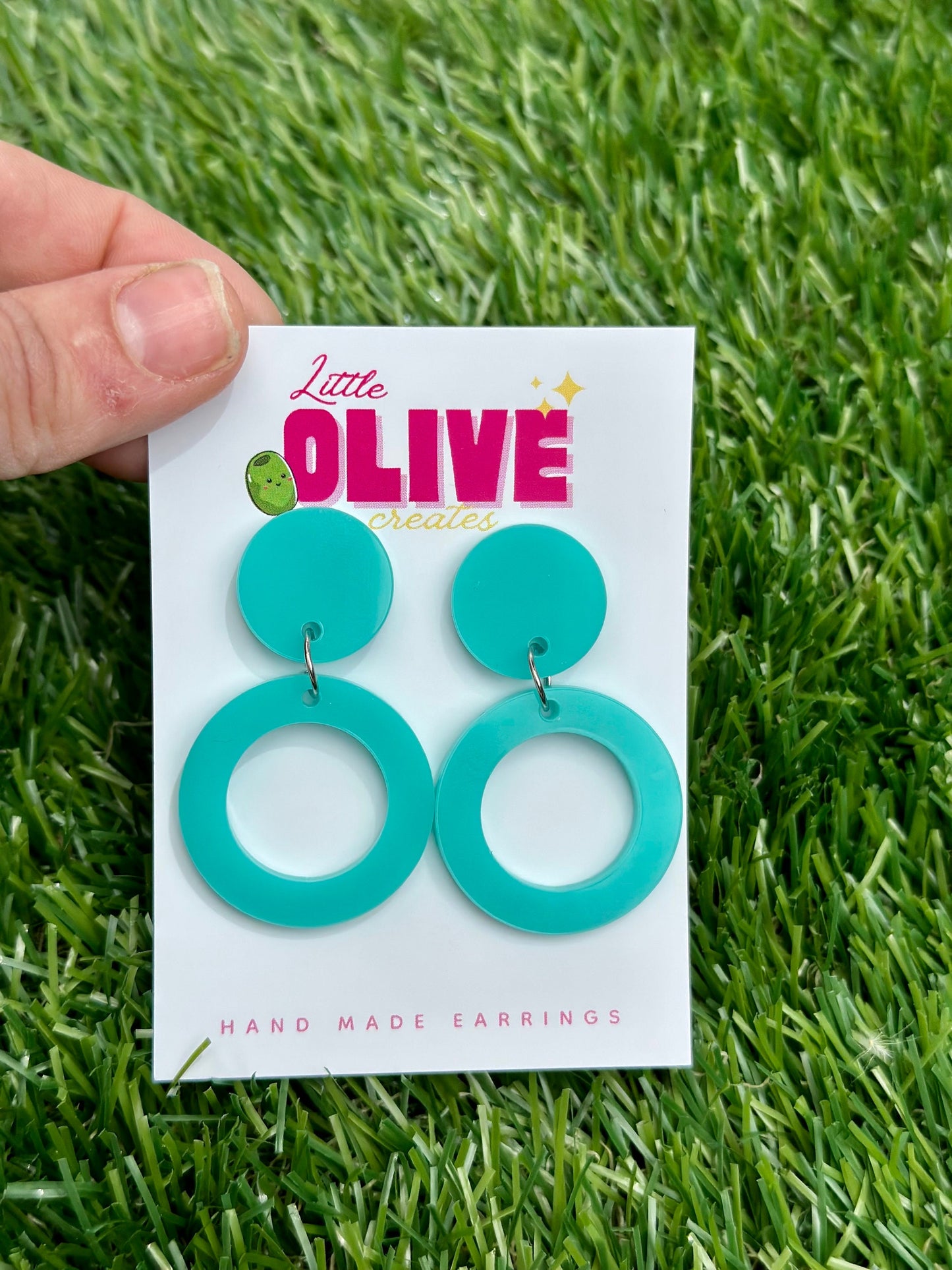 Gorgeous Retro Hoop Dangle Earrings - Available in Various Colours