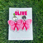 Breast Cancer Awareness Butterfly Dangle Earrings - Supportive Style