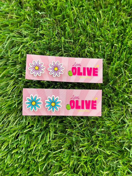 Daisy Delight 15mm Fun Stud Earrings - Choose Your Colorful Petal!