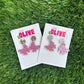 Gorgeous Pink Butterfly Mini Drop Dangle Earrings - Perfect for Subtle Statements