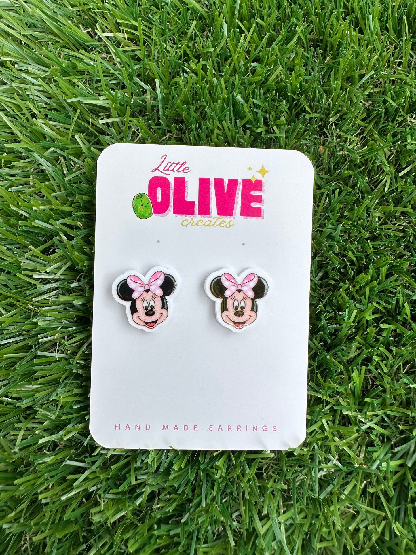 Adorable Minnie-Inspired  Stud Earrings