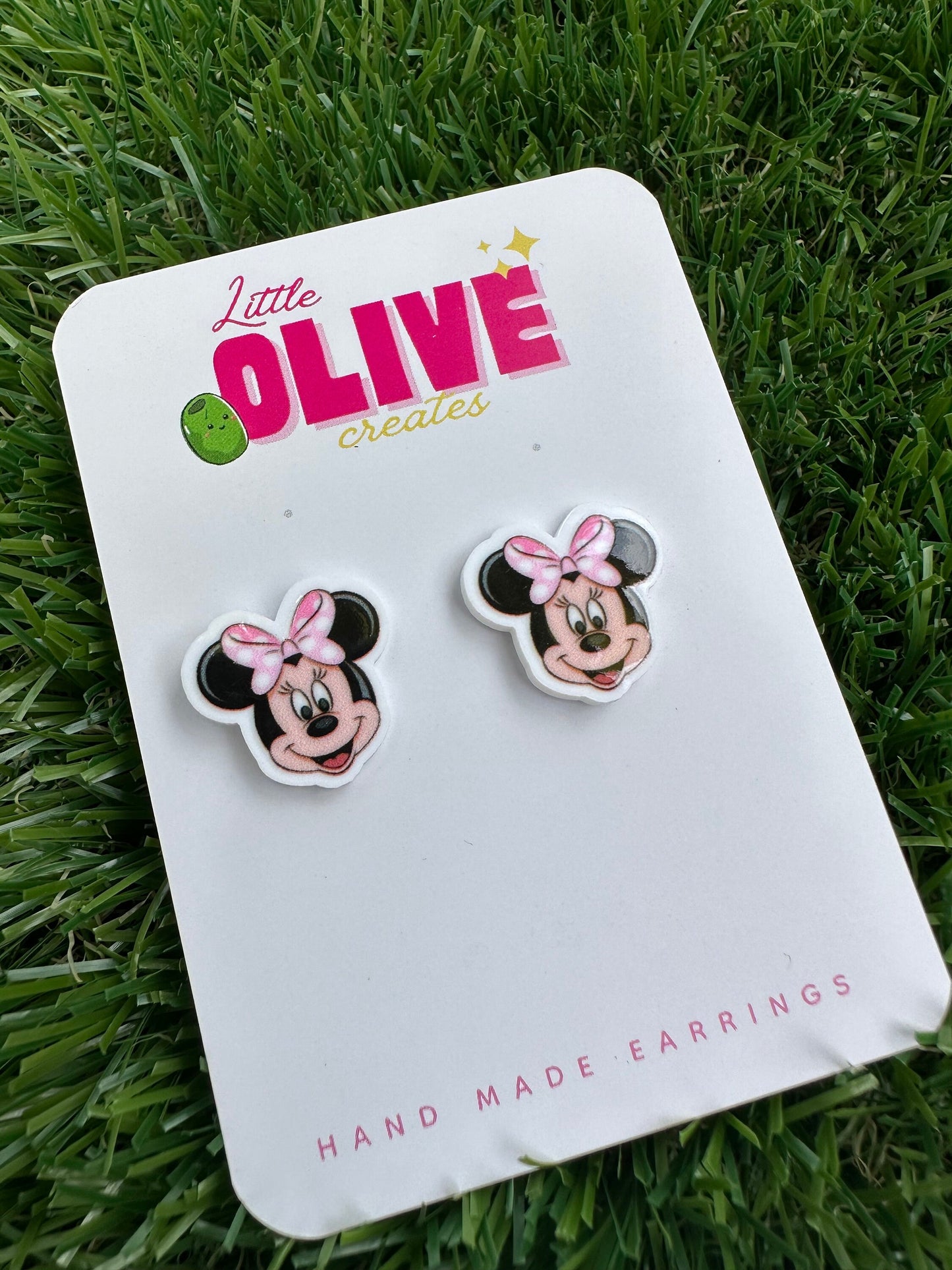 Adorable Minnie-Inspired  Stud Earrings