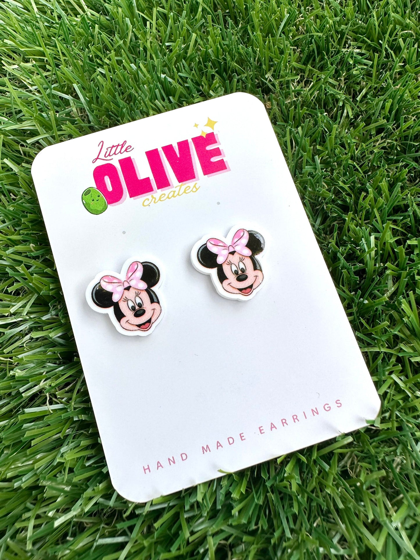 Adorable Minnie-Inspired  Stud Earrings