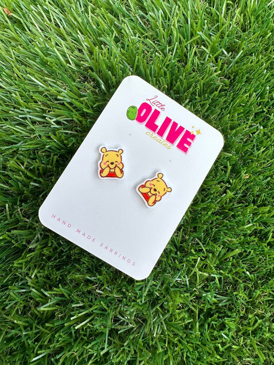 Winnie the Pooh Stud Earrings - Timeless Charm for Everyday Elegance