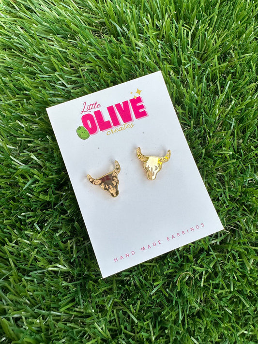 Mini Bull Stud Earrings - Chic and Contemporary Statement for Effortless Style