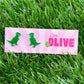 Green Glitter Dinosaur Stud Earrings - 18mm Sparkling Delight for All Ages