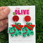 Pokémon Holiday Duo Earrings - Eevee and Bulbasaur Festive Delights