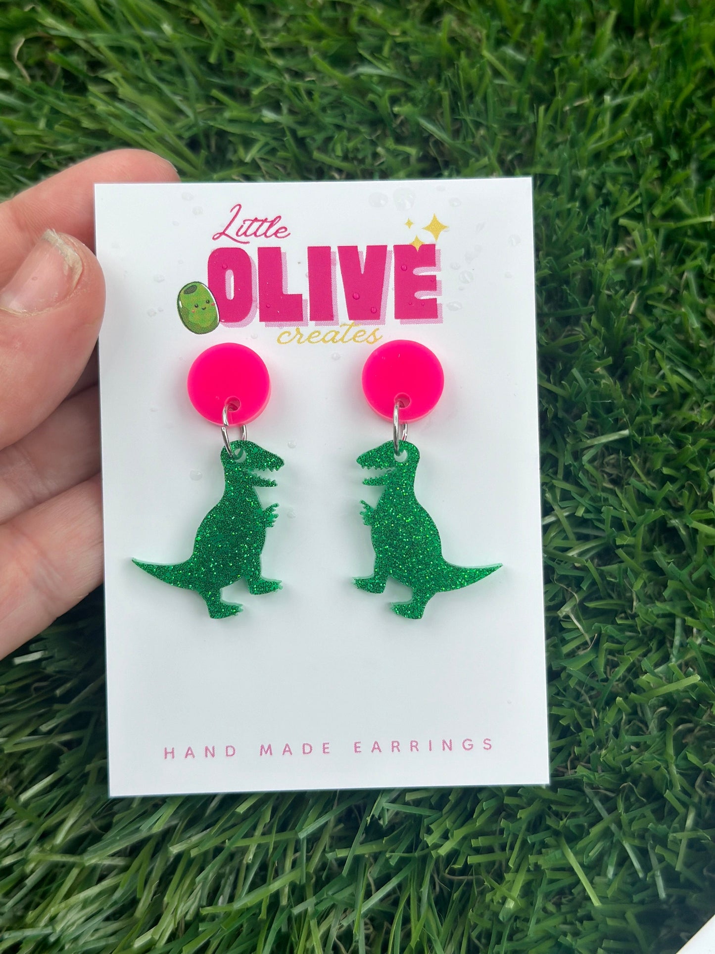 Dino Delight Mini Dangle Earrings - Playful Prehistoric Charm