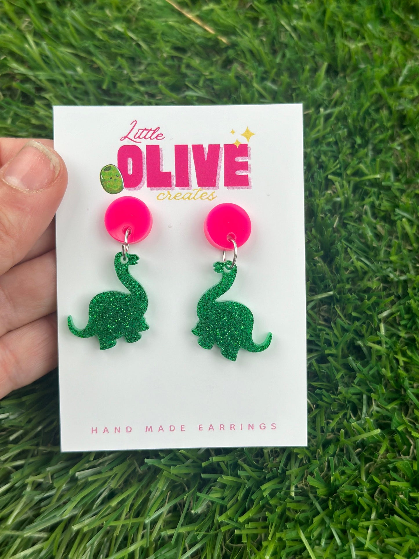 Dino Delight Mini Dangle Earrings - Playful Prehistoric Charm