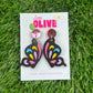 Gorgeous Rainbow Butterfly Drop Dangle Earrings - Fluttering Elegance