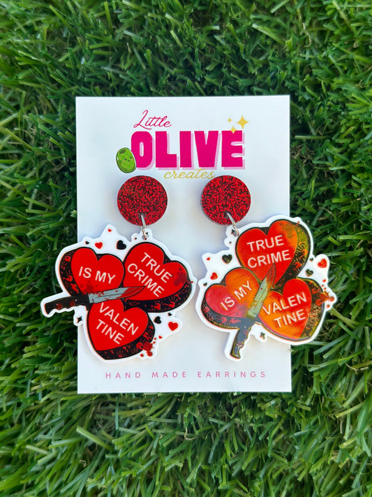 Rebel Chic: True Crime is My Valentine Earrings