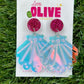Iridescent Retro Glam - Shell Drop Dangle Earrings