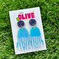 Gorgeous Iridescent Retro Jellyfish Earrings - Dazzling Drop Dangles