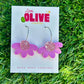 Blossoming Beauty Pastel Daisy Hoop Earrings - Floral Elegance for Every Occasion