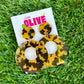 Retro Glam Delight: Tortoise Shell Dangle Hoop Earrings