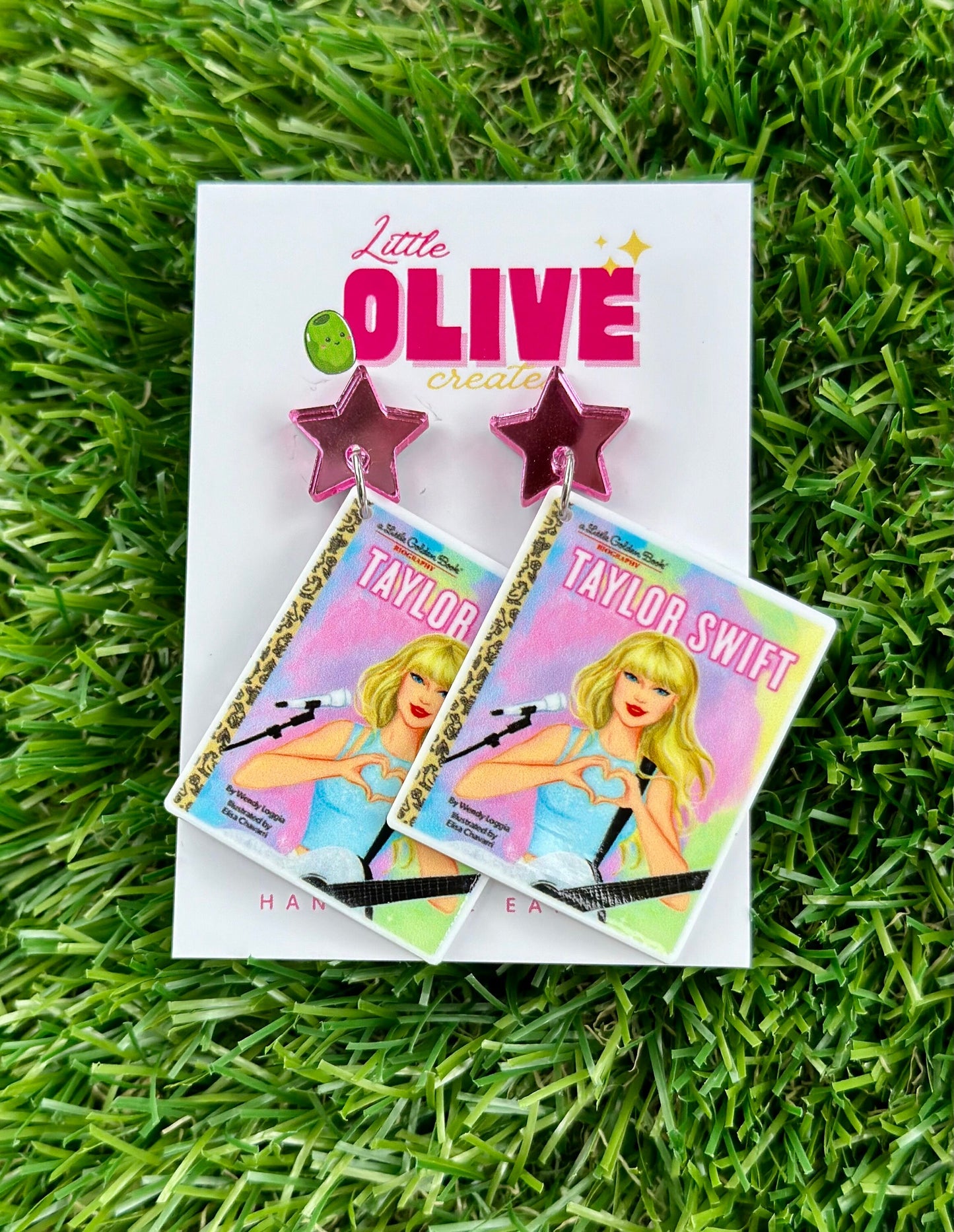 Golden Book style Music Era-Inspired Statement Earrings