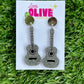 Music Lover Era-Inspired glitter guitar Statement Earrings choose from 3 different colours!