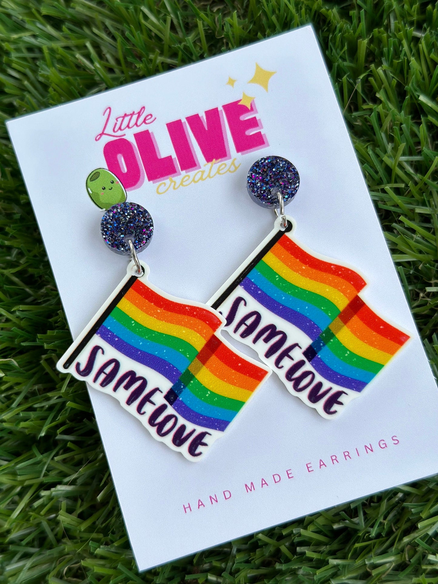 Statement 'Same Love' Pride Earrings