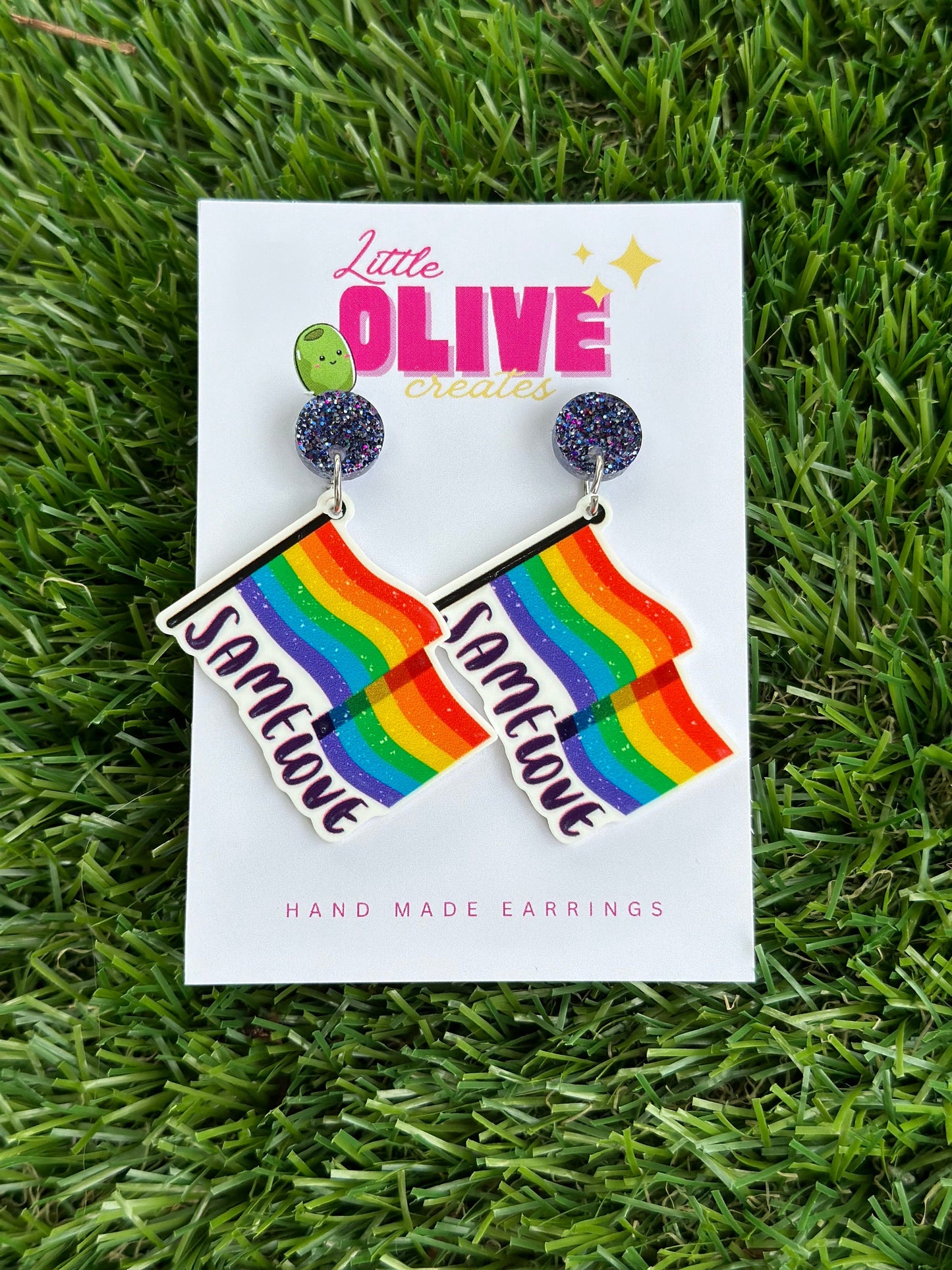 Statement 'Same Love' Pride Earrings