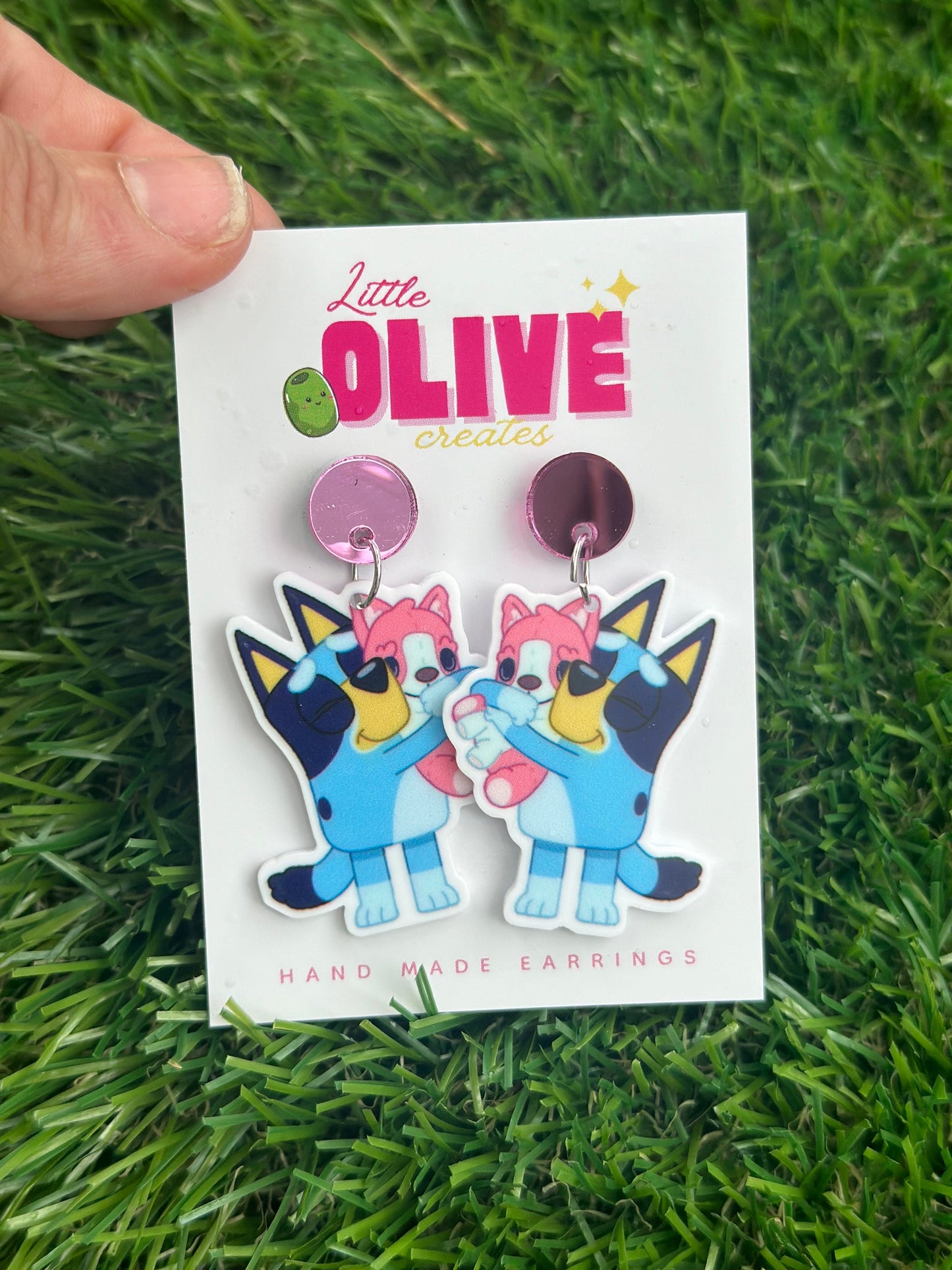Adorable Bluey Dangle Earrings - Playful Variations for a Whimsical Look