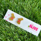 Easter Delight: Gold Glitter Chocolate Bunny Stud Earrings