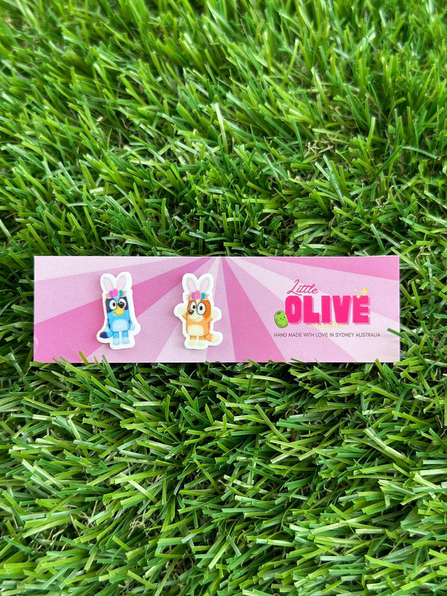 Easter Delight: Bluey Bunny Earrings Trio!