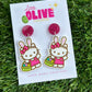 Easter Kitty Bunny Dangle Earrings - Hoppy Holiday Fun!