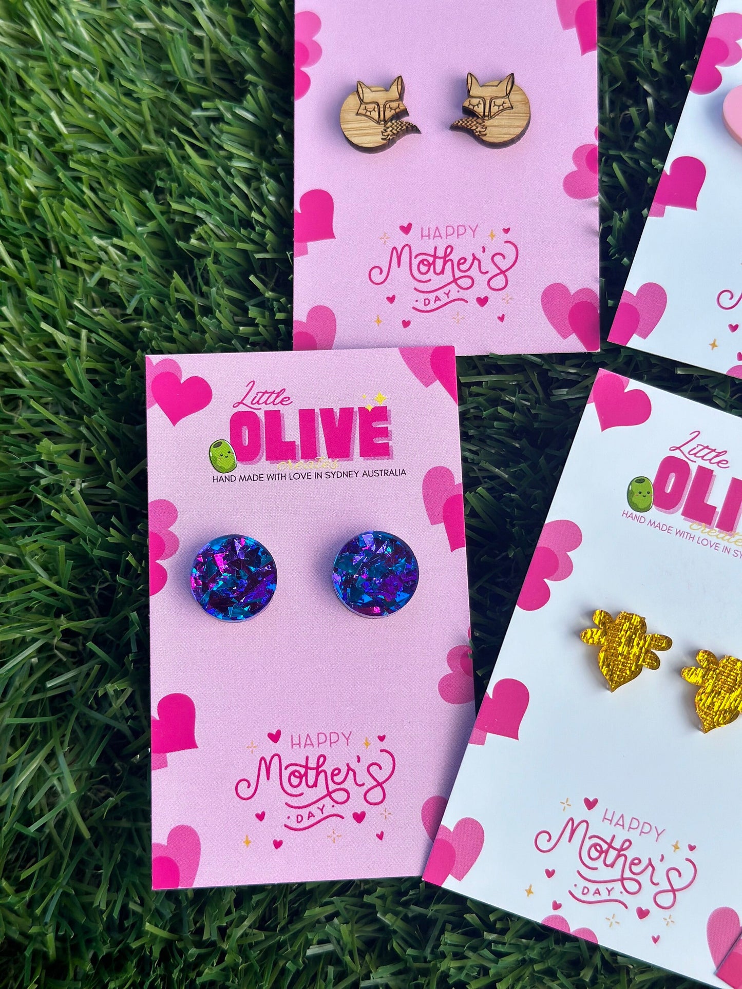 Mother's Day Fundraiser: Mixed Pack Stud Earrings - Perfect for School Stalls! Pack of 50 mixed pairs