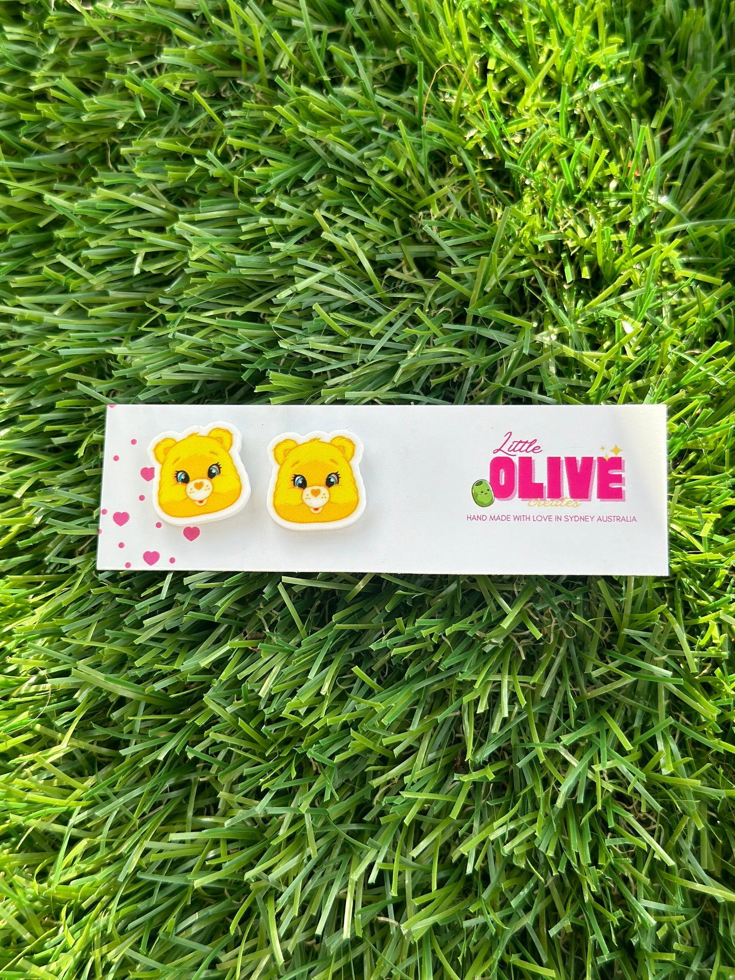Whimsical Care Bear Stud Earrings-Choose from 5 Different Colours!