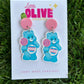 Embrace Pride: Trans Care Bear Dangle Earrings